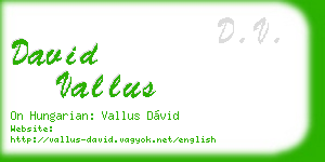 david vallus business card